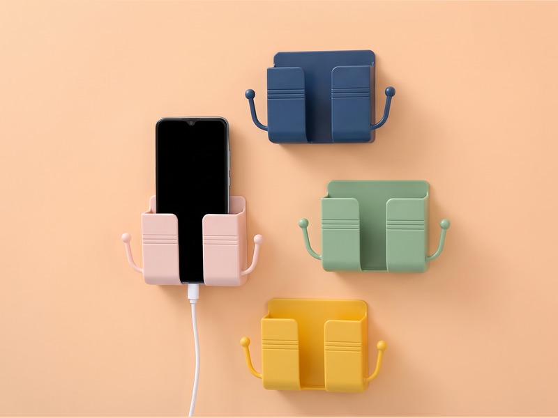 4 Pcs Wall Mounted Mobile Phone Holder